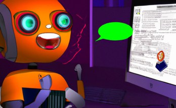 Illustrasjon av glad chatbot